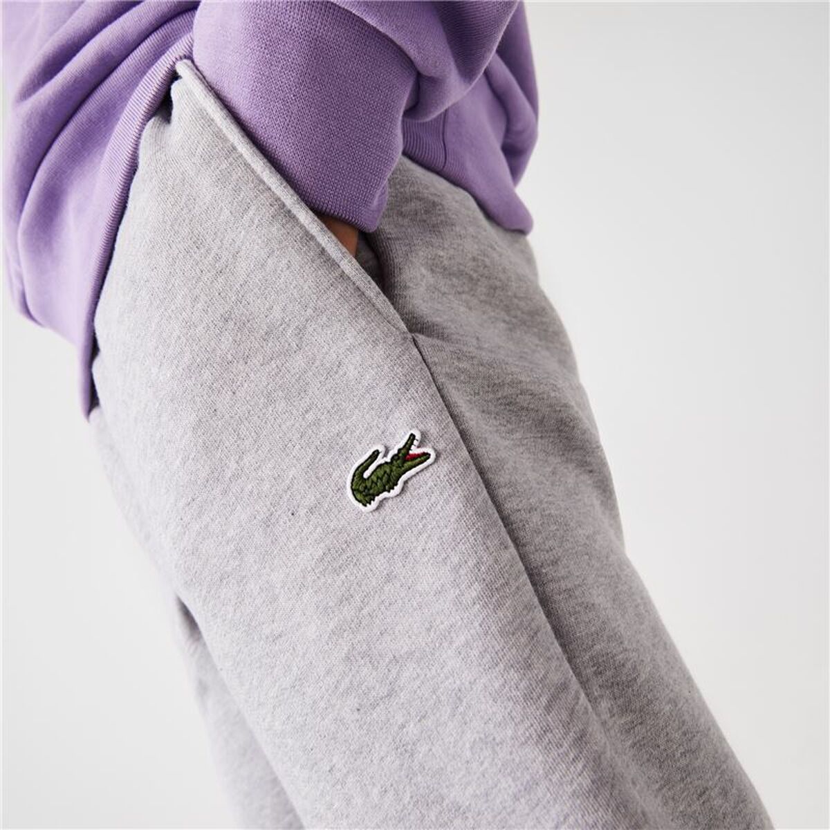 Long Sports Trousers Lacoste Men Light grey